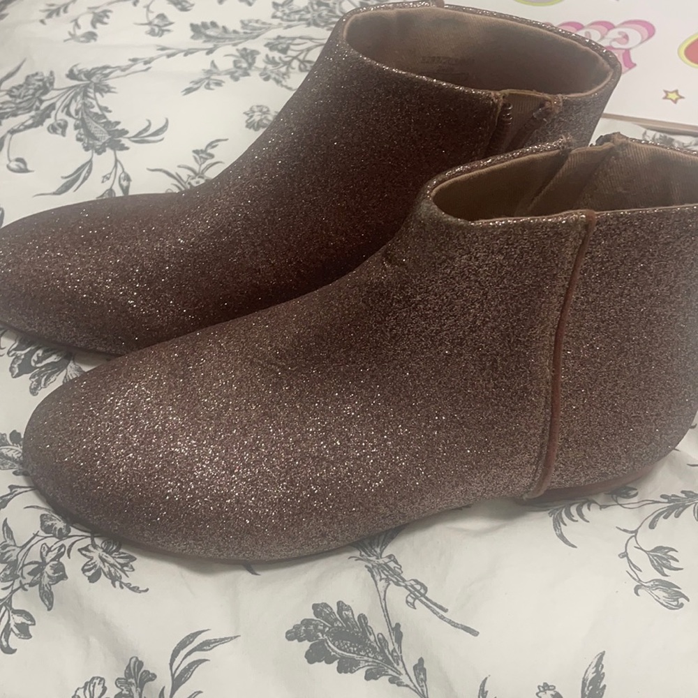 Zara rose gold kids boots